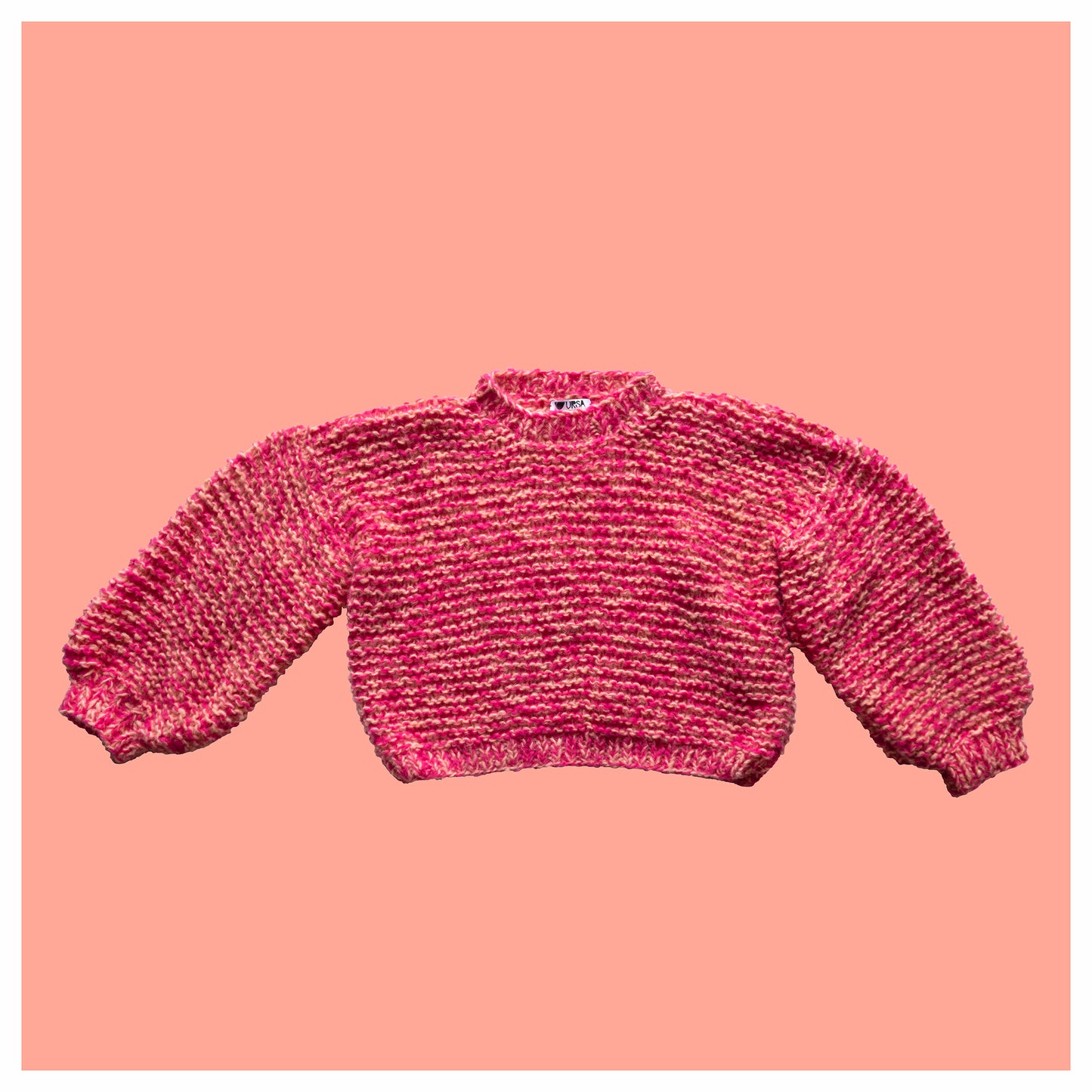 NINI DUO two-tone purl knit sweater