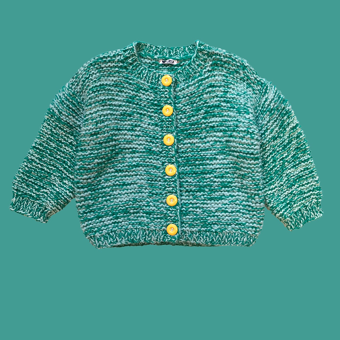 NINI chunky cardigan - sea green