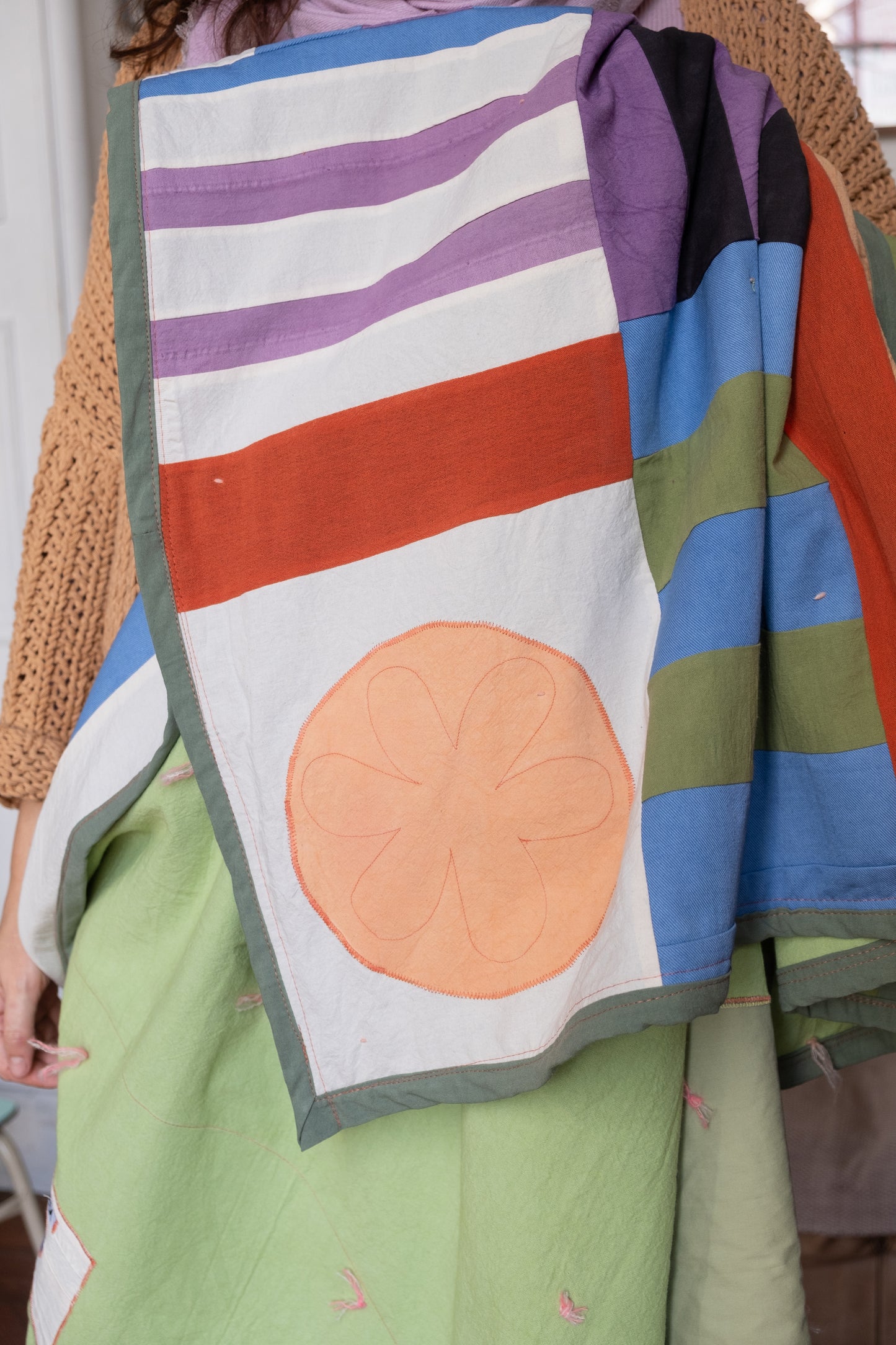 REVIVE patchwork throw quilt #4