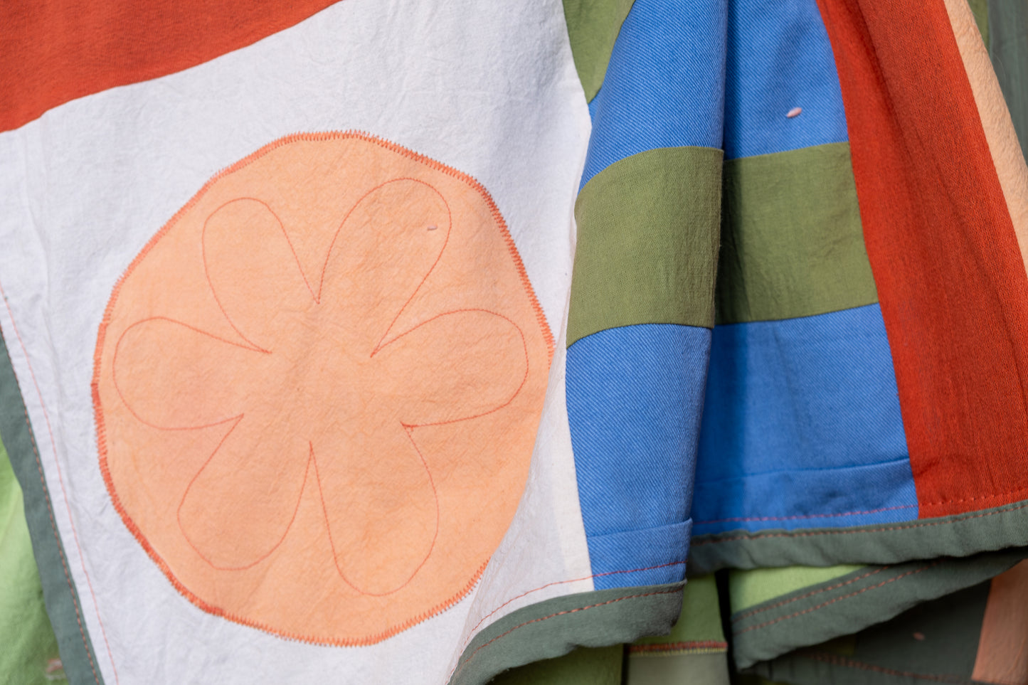 REVIVE patchwork throw quilt #4
