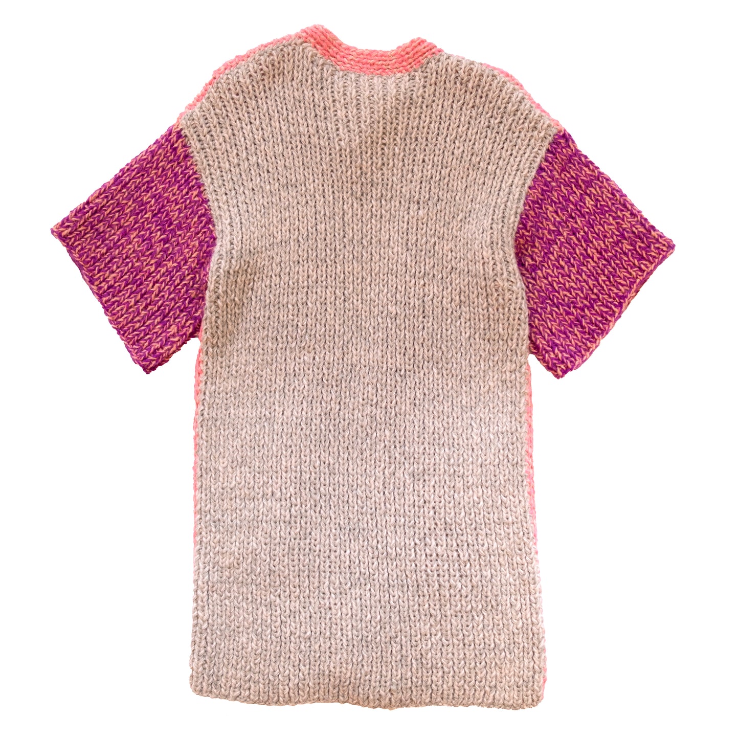 KIMONO knit duster cardigan - hot pink + fuchsia