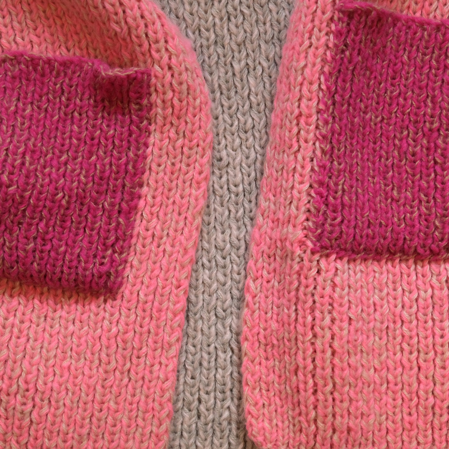 KIMONO knit duster cardigan - hot pink + fuchsia