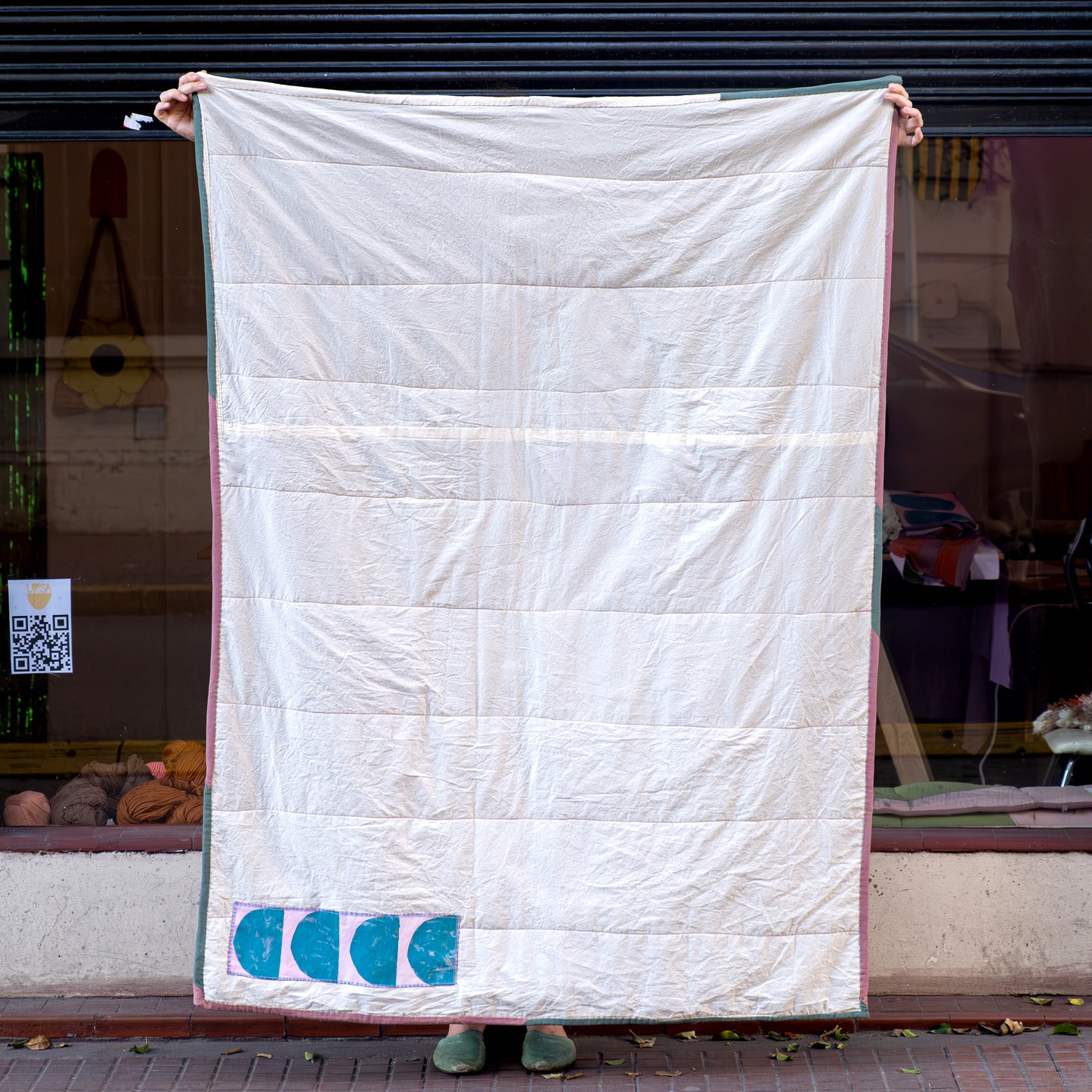 REVIVE patchwork throw quilt #1