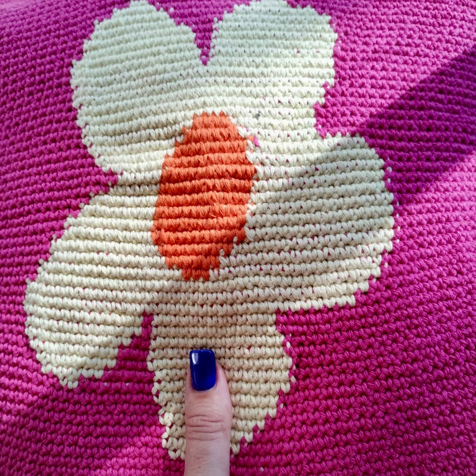 Flower power pillow