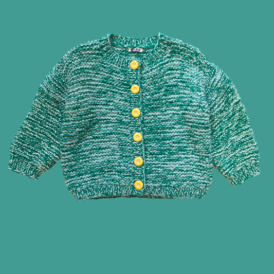 NINI chunky cardigan - sea green