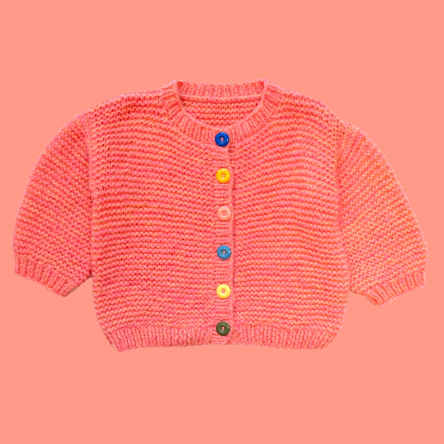 NINI chunky cardigan - peach candy