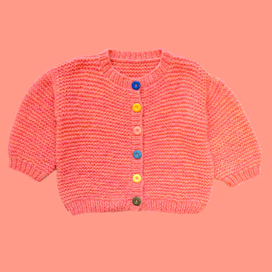 NINI chunky cardigan - peach candy