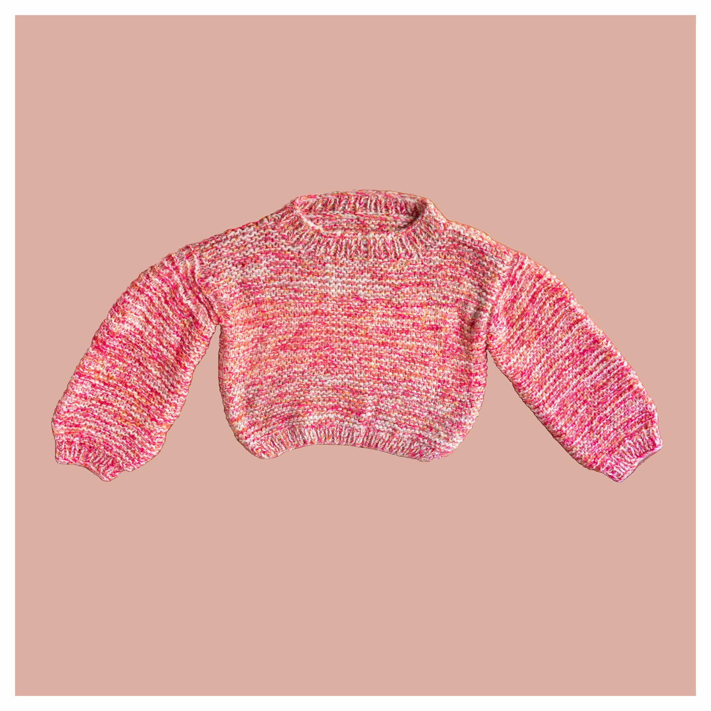 NINI DUO two-tone purl knit sweater