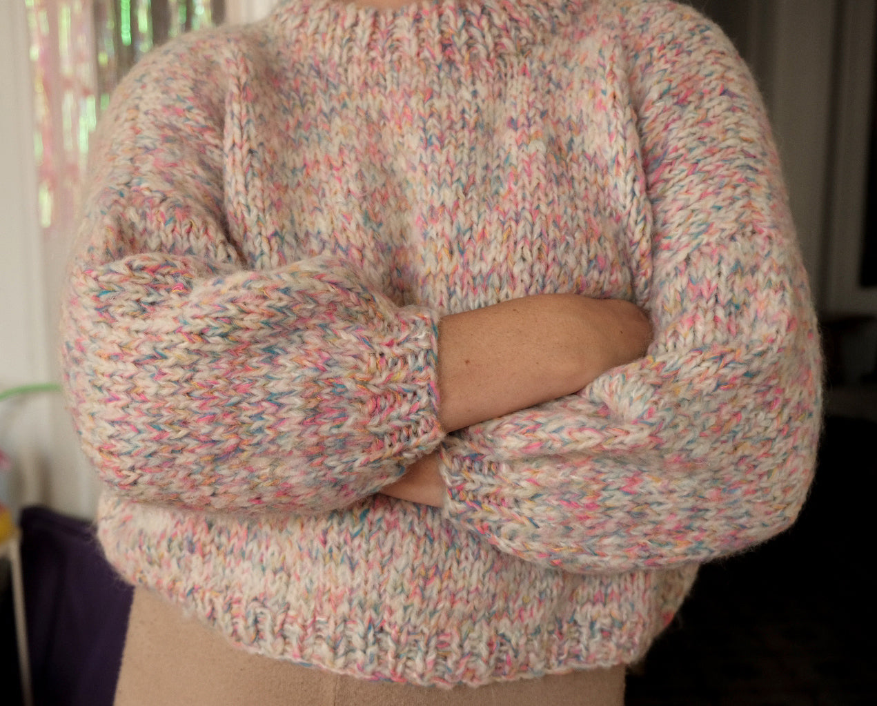 TALIA chunky mohair crew