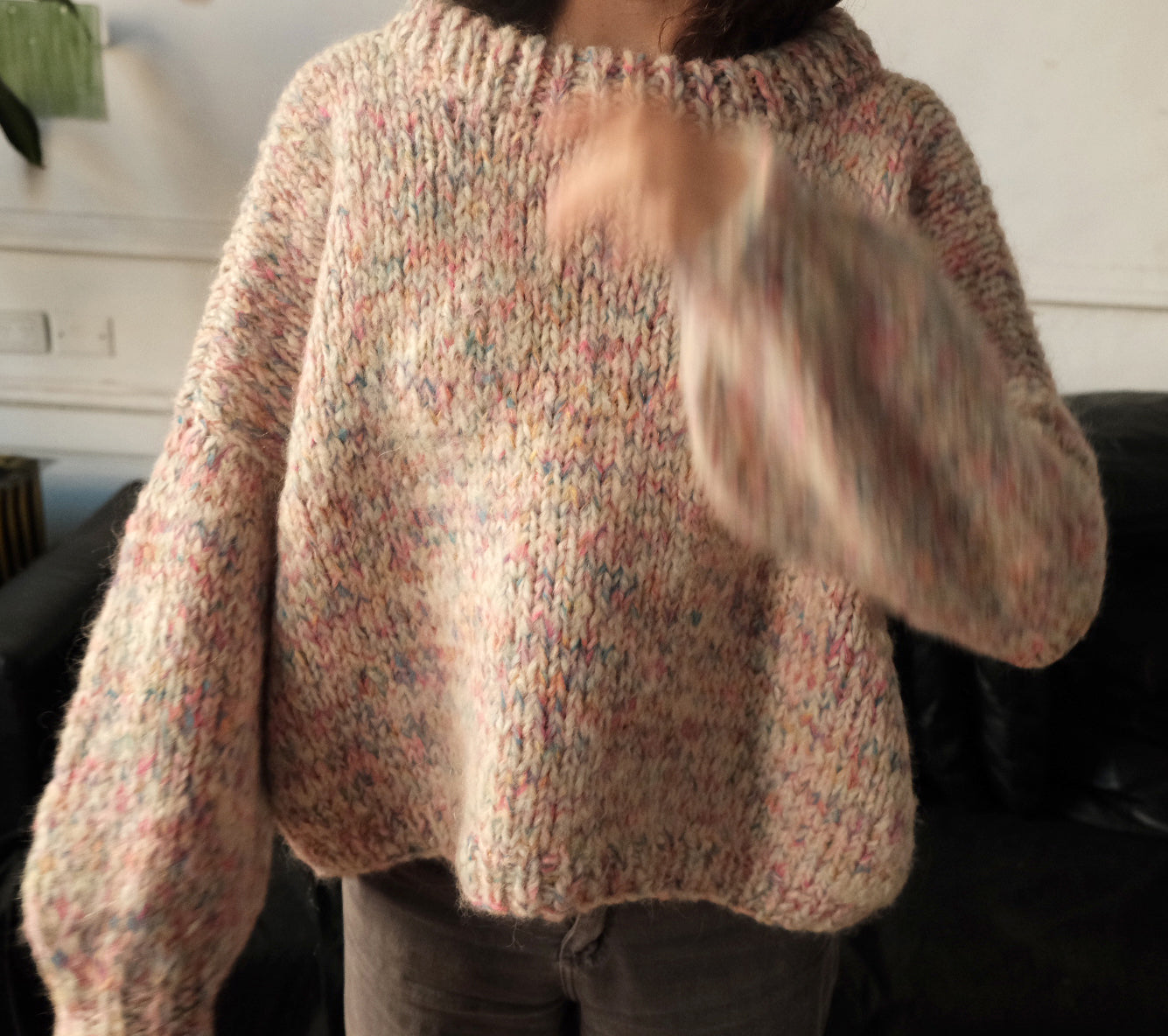 TALIA chunky mohair crew