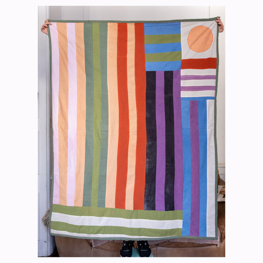 REVIVE patchwork throw quilt #4