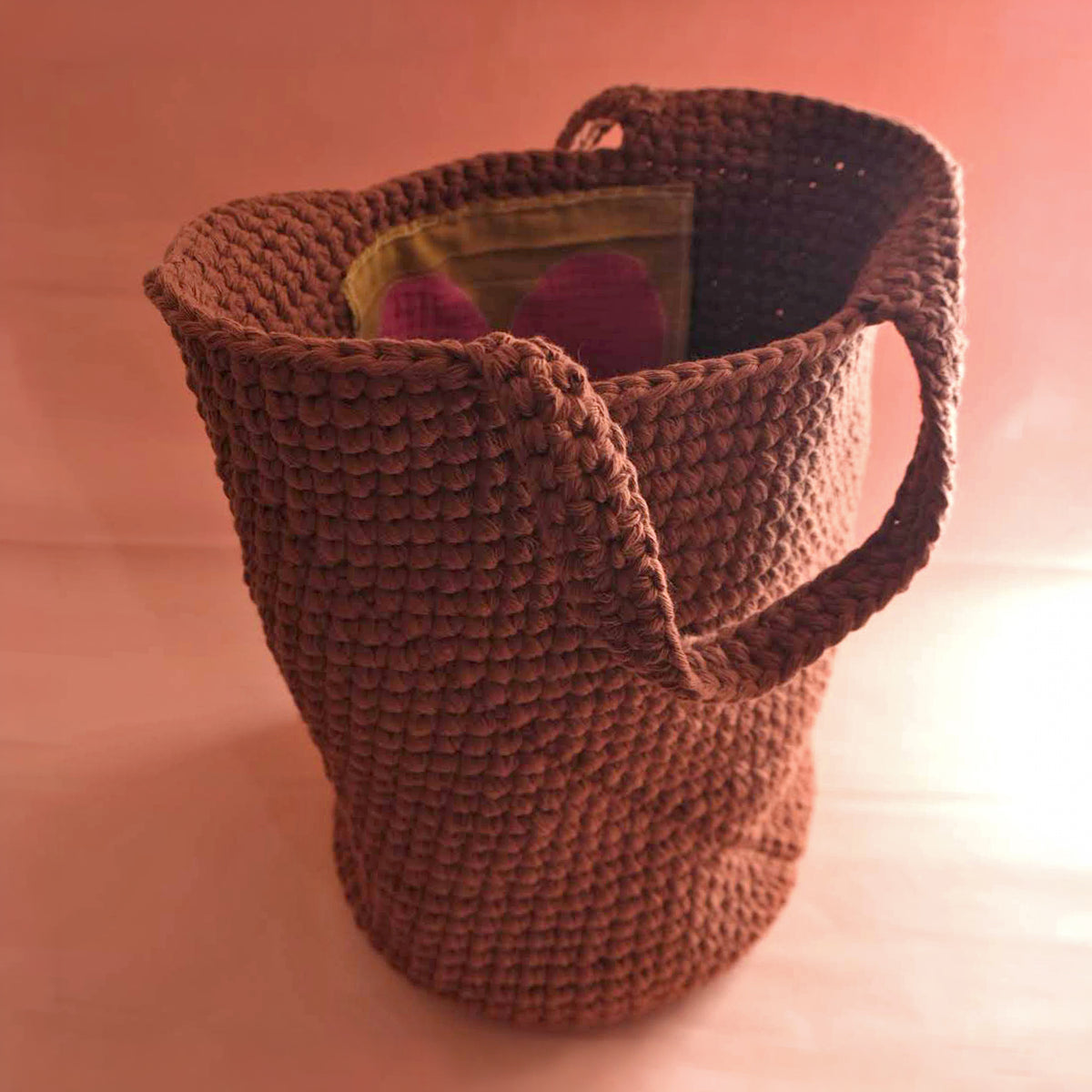 BALDE bucket bag - terracotta
