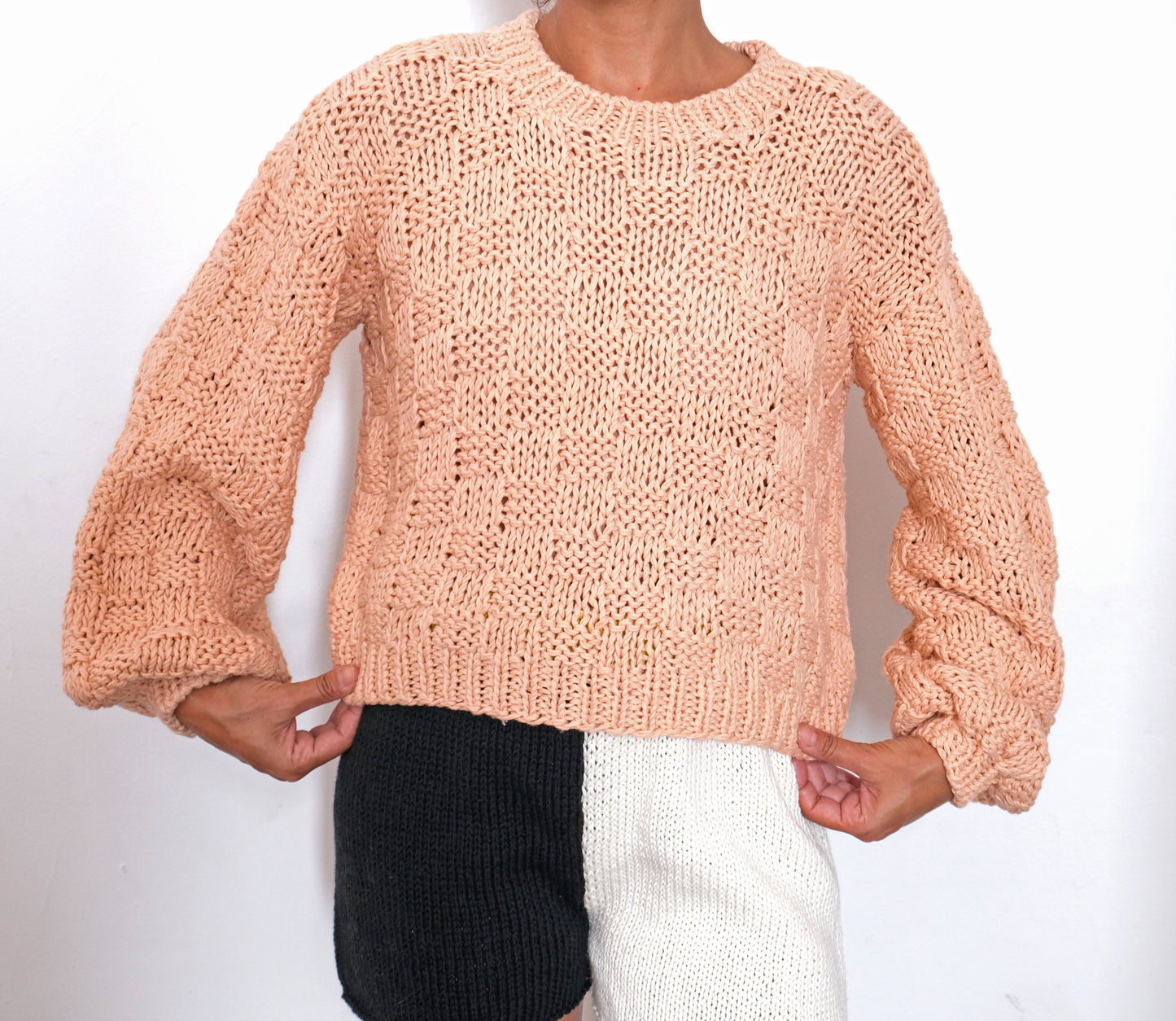 CANASTA weave knit pullover