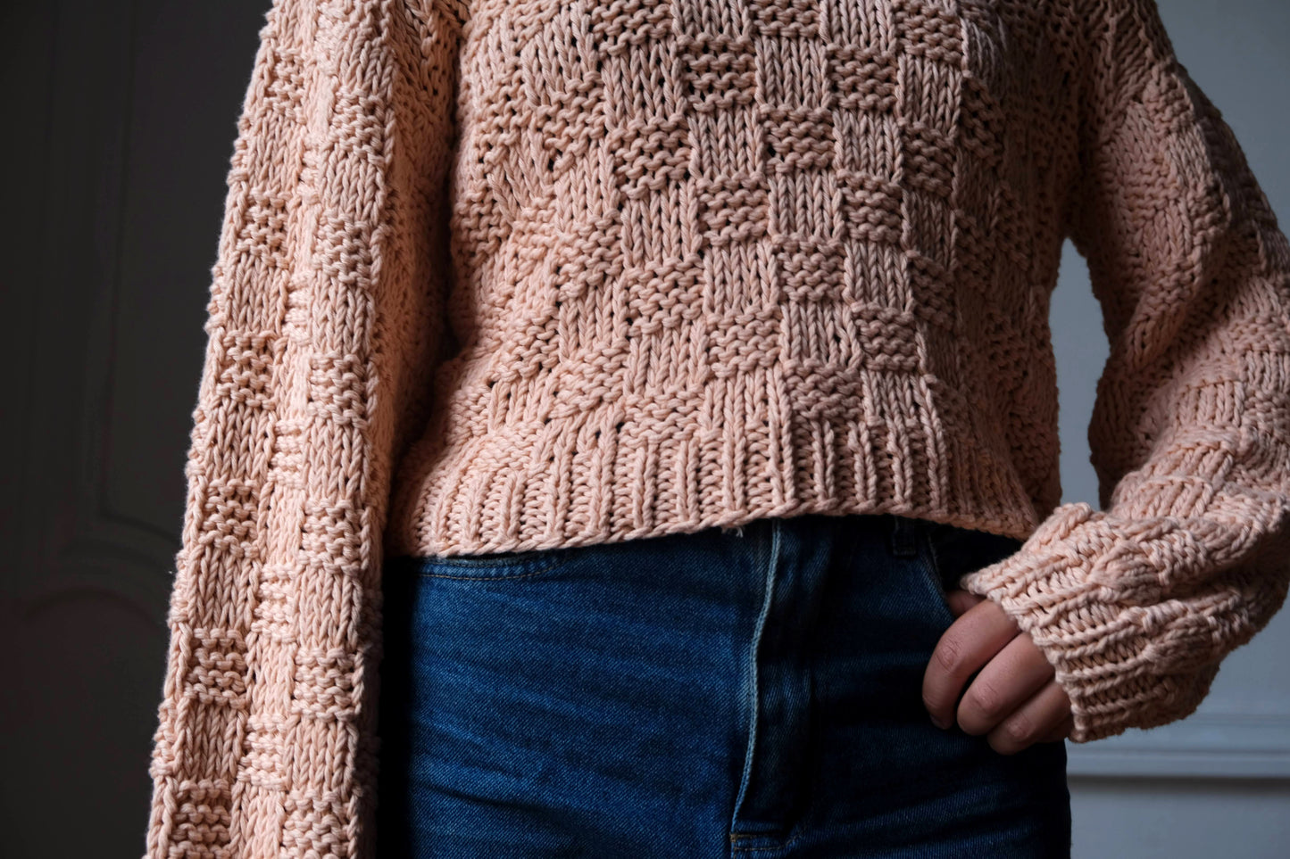 CANASTA weave knit pullover