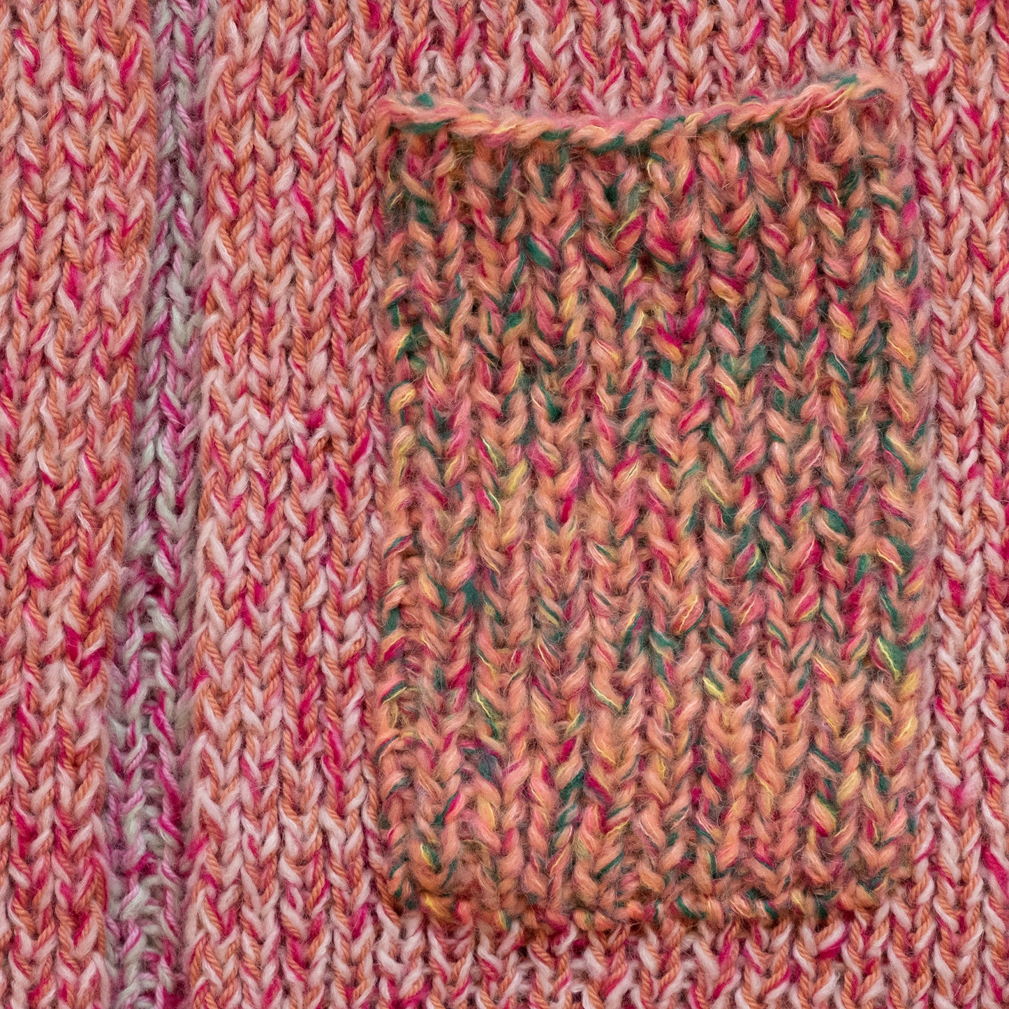 KIMONO knit duster cardigan - blush + coral