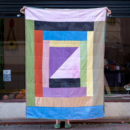 REVIVE patchwork throw quilt #1