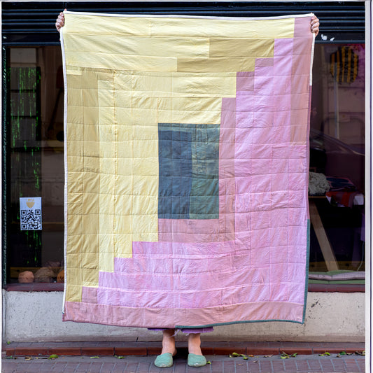 REVIVE patchwork throw quilt #2